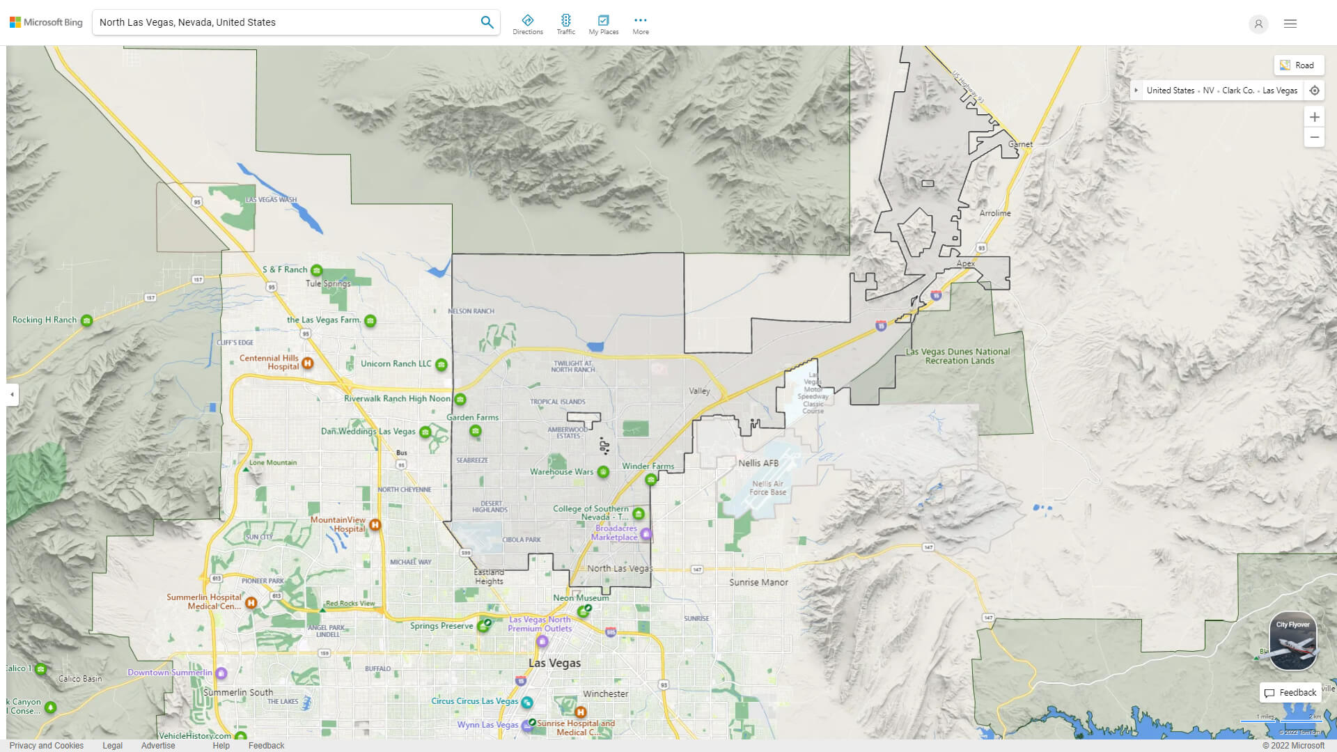 North Las Vegas Detailed Map